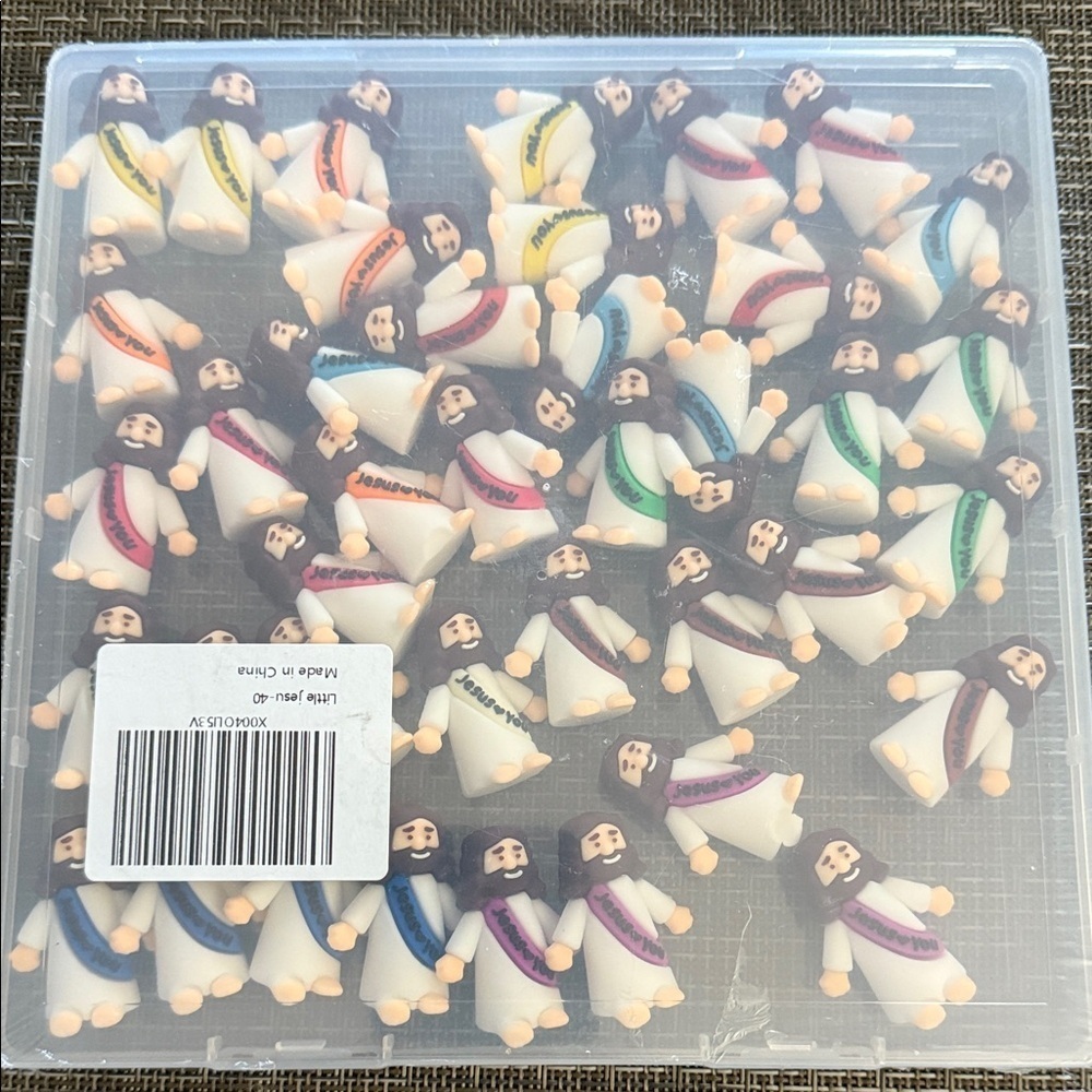 “Jesus love You” tiny 1.5” figurines brand new sealed box of 40